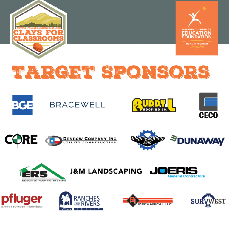 target sponsors for Clays for Classrooms DSEF event